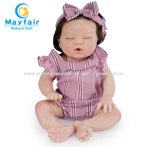 33CM Full Body Solid Silicone Girl Baby Reborn Doll Painted Real Newborn  Dolls