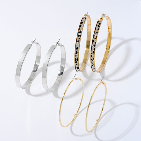 Wholesale Minimalist Fashion 18K Gold Plated Plain Rounded Hoop Earrings  Jewelry for Women - China Hoop Earring and Gold Plated Hoop Earrings price  | Made-in-China.com