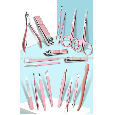 RED4 7 in one Manicure and Pedicure Kit with nail cutter nail filer Plucker  Nail Pick Scissor Nail tools