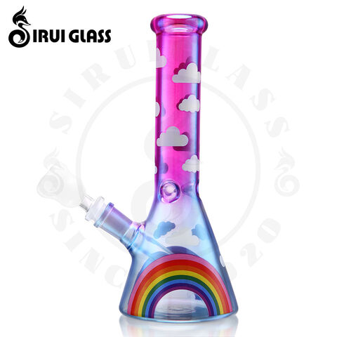Buy China Wholesale Glass Bong Rainbow Glass Gradient Color Glass