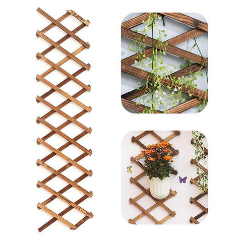 Garden Wall Decor Wood Lattice Wall Planter Expandable Hanging Wooden ...