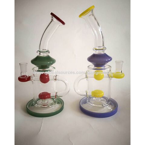 Mini Glass Bongs for Smoking Cannabis Bong Size Rasta 10 cm