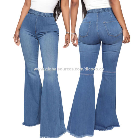 Jeans De Mujer Otoño Retro Pantalones De Mezclilla De Pierna Ancha
