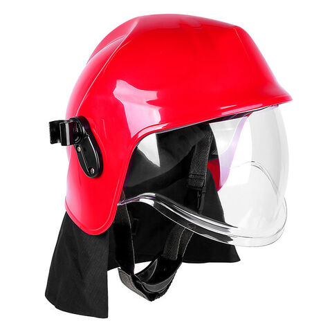 En397 Half Face Firefighter Rescue Fire Proof Safety Helmets With Lamp ...