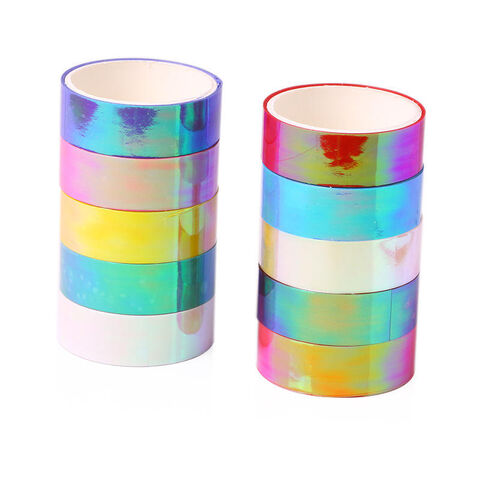 Buy Wholesale China 10pcs/set Diy Rainbow Gradient Masking Tape Stickers  Korean Style Glitter Laser Decorative Washi Tape For Stationery & Rainbow  Gradient Washi Tape at USD 0.8