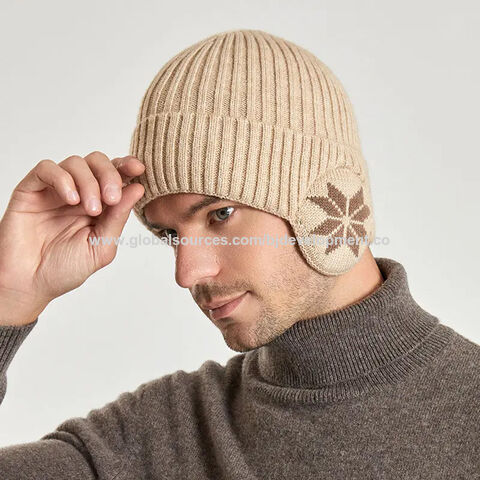 Mens Knitted Melon Winter Hats For Men European & American Style