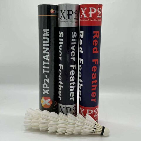 Buy Wholesale China Xp2 Silver Badminton Shuttlecock Goose Feather ...