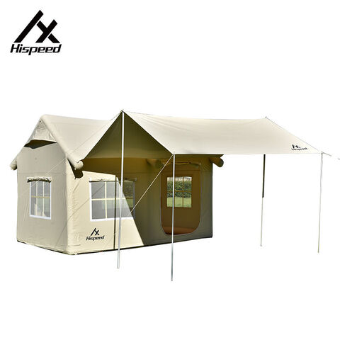 Buy Wholesale China Hispeed Camping Luxury Glamping Air Inflatable Tent  House Pvc Cloth Waterproof Outdoor Clamping Camping Tent & Inflatable Tent  House at USD 357