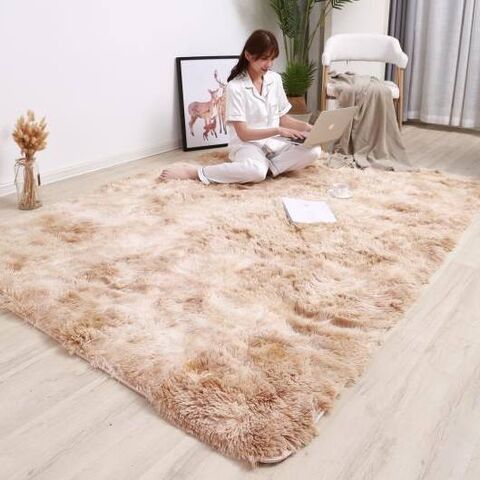 Simple Silk Wool Pv Velvet Tie-dye Long Hair Coffee Table Living