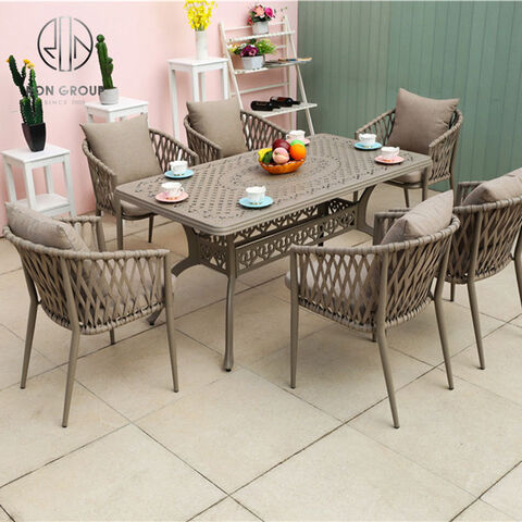 Good Quality Hotel Restaurant Buffet Woven Rope Dining Chairs