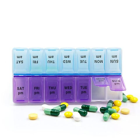 Easy Push Button (7-Day) AM/PM Pill Organizer