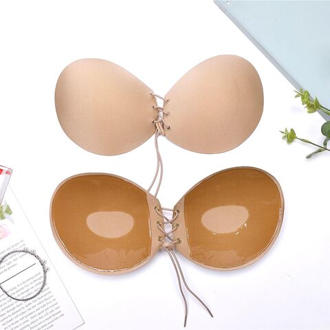 Dongguan Silicone Bra Factory Sexy Women's Breathable Strapless Invisible Adhesive Silicone Wing Bra Cover for Women's Underwear for sale at factory direct price