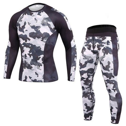 Mens Compression Sportswear Set Gym Running Sport Clothes Tight T