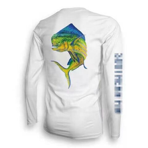 Quick Dry Fishing Jersey Long Sleeve UV Protection Sublimation