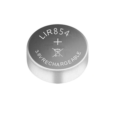 Lir854 3.6v 3.7v Lithium Button Battery Lir0854 Rechargeable Li