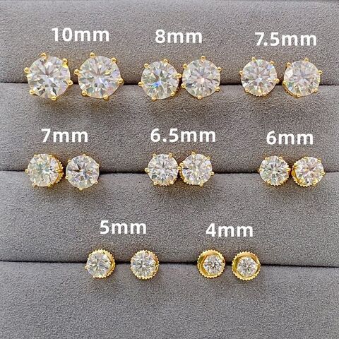 14K Gold Plated CZ-Set Post Earring Findings S925 Sterling Silver Needle  Inlaid Zircon Post Earring Fittings Wholesale