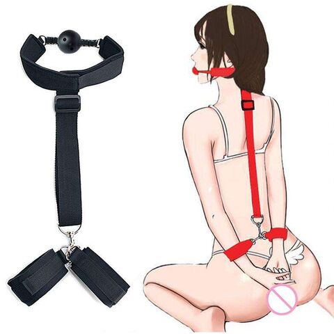 Restraints For Sex Toy For Woman Bdsm Ball Mouth Gag With Leather Handcuffs  Sm Kit Adult Sex Bondage For Couples, Collar Strap Handcuffs Mouth Ball  Gag, Sex Handcuffs Fetish Male Bdsm Bondage