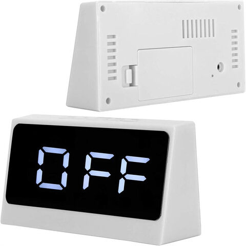 Sveglia digitale con superficie a specchio Display a LED orologio da