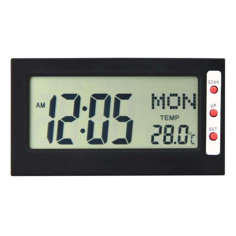 Bedside Digital Clock LED Display Desk Table Time Temperature Alarm  ModernDecor.