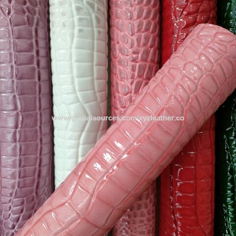 Wholesale Factory wholesale crocodile embossed designer pvc faux leather  fabric for hand-made bag From m.