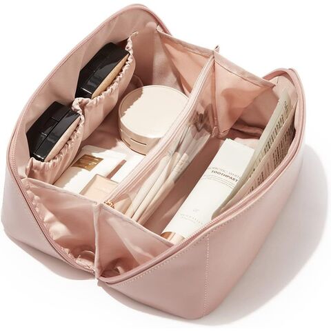 Buy Wholesale China Travel Makeup Bag,large Capacity Cosmetic Bags For Women ,waterproof Portable Pouch Open Flat Toiletry Bag Make Up Organizer & Cosmetic  Bags at USD 7.69