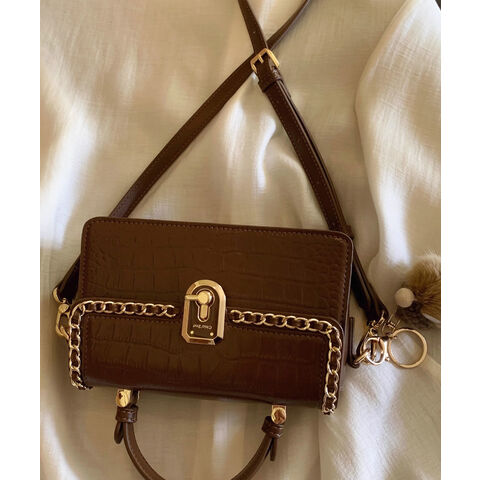 Shop Buttonscarves accessories The Audrey Monogram Bag Medium - Black Bag