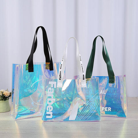 Pvc Transparent Shoulder Bag Clear Handbag Straps Travel Swim