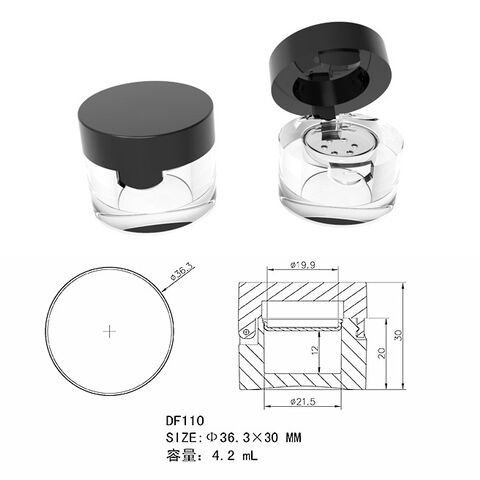 Buy Wholesale China Transparent Round Mini Compact Powder Container Empty  Custom Label Logo Plastic Compact Box Small Eye Shadow Box Packaging &  Loose Powder Jar at USD 0.4