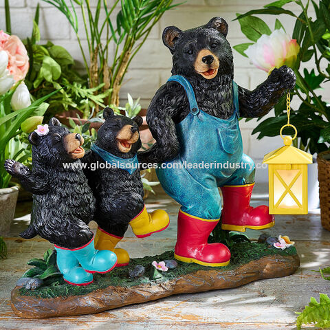 Achetez en gros Bsci Usine Polyrésine Ours Noir Figurine Famille Danse Avec  Lumière Solaire De Jardin Chine et Lumière Solaire De Jardin D'ours Noir De  Polyresin à 3.75 USD