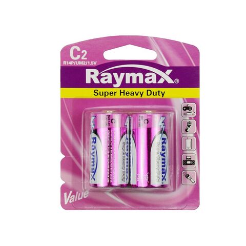 Raymax  1.5v um2  R14 C Size battery Super Zinc Carbon Dry  Heavy Duty Battery For flashlightPopular for sale at factory direct price