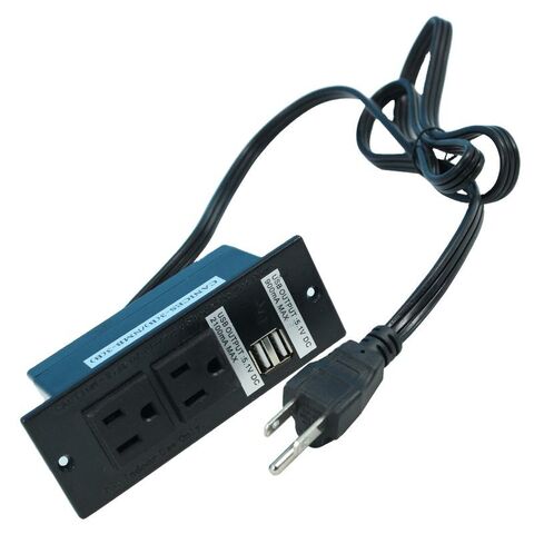 Dual USB AC Power Socket Embedded Dual USB Desktop Receptacle DC Charging  Power Panel Module Outlet 5V 2.1A