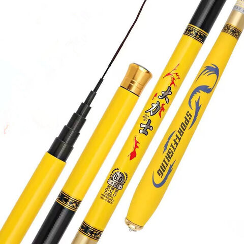 Carbon Fiber Telescopic Fishing Rod, 3.6/4.5/5.4/6.3/7.2m Retractable  Ultra-light Boat Fishing Pole