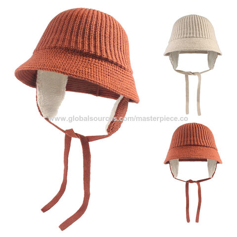Buy Wholesale China Custom Wholesale Ladies Winter Set Ear Warm Knit Hat  Bucket Hat Ear Flaps Fisherman Hat & Bucket Hat at USD 3