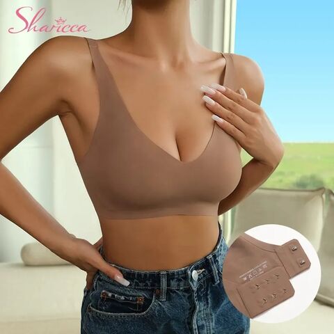 Women Silk Bras Wireless Bralette Big Size Bra Seamless Healthy