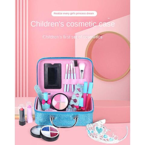 Pretend Kids Makeup Set Simulation Cosmetics Set Pretend Girls Makeup Toys  Pink Non-toxic Plastic Make up Toys Play House Toys