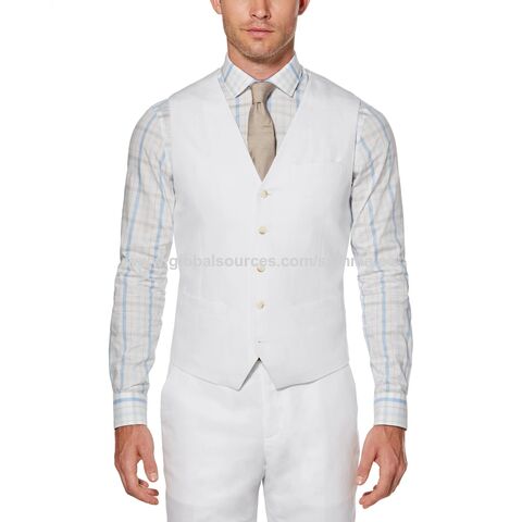 White linen hot sale vest mens