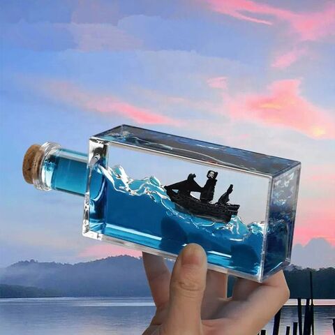 TisTik Cruise schip vloeibare drift fles, onzinkbare boot cruise schip decor speelgoed, cruise vloeistof schip decoratie ornament, vloeibare decoratie thuis bureau auto decoratie en geschenken (A TisTik Cruise schip vloeibare drift fles, onzinkbare boot cruise schip decor speelgoed, cruise vloeistof schip decoratie ornament, vloeibare decoratie thuis bureau auto decoratie en geschenken (A