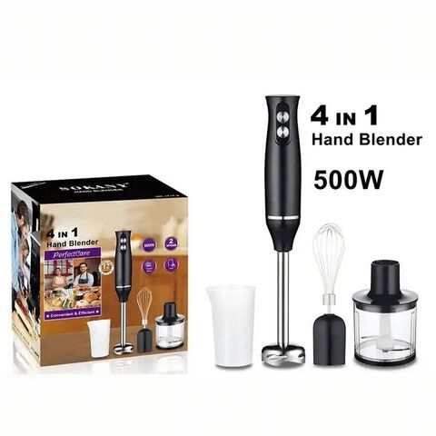 WONDERFUL 4-in-1 Stainless Steel 2-Speeds Electric Hand Blender Food Mixer Kitchen Vegetable Meat Grinder 500ml Chopper Whisk for sale at factory direct price