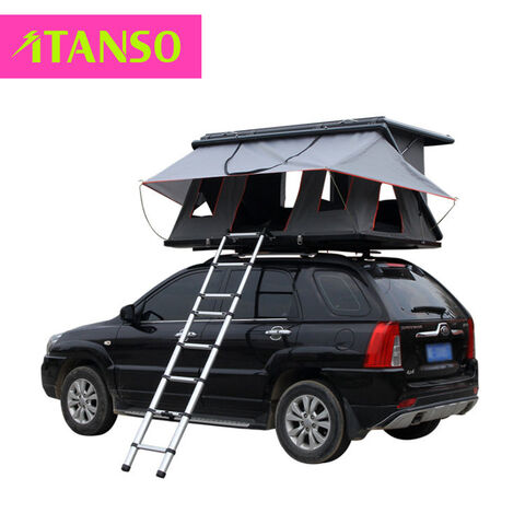 Double Layer Tent Hard Shell Car Roof Top Tent Folding Camping Truck ...
