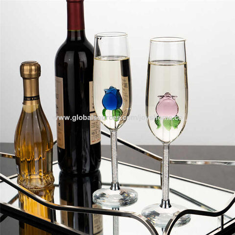 Buy Wholesale China Crystal Clear Champagne Glasses Flute Goblet
