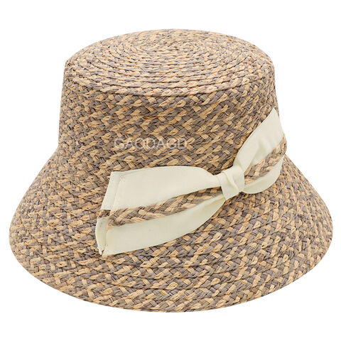 Wholesale Summer Women Lady Bucket Hat Wide Brim Beach Straw Cloche Hat -  China Straw Hat and Summer Hat price