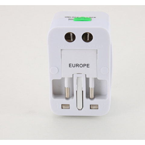 Universal Worldwide Travel AC Home Charger Power Adapter Plug - 2-Pack White