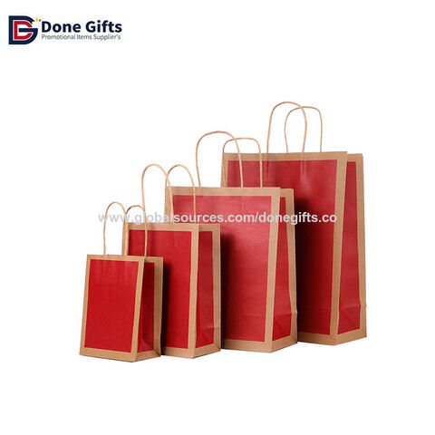 Large Brown/Kraft Paper Biodegradable Twist Handle Bags