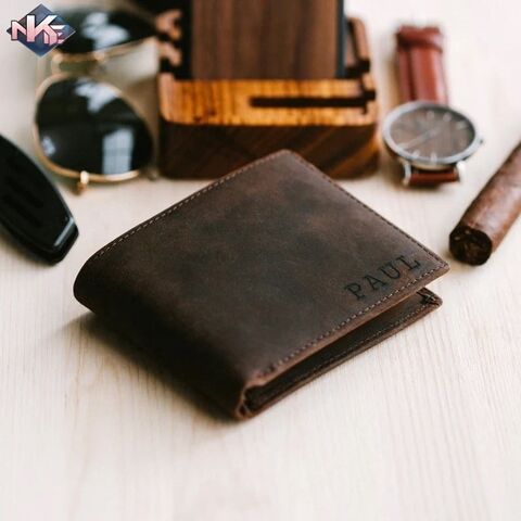 Wholesale New Design Brown Genuine Leather Wallets vintage mens designer  wallet From m.