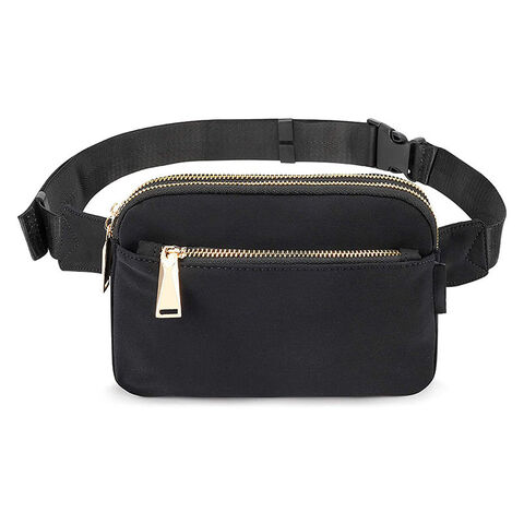 Belt Bag Men/women Leather Belt Bag Black Fanny Pack Belt 