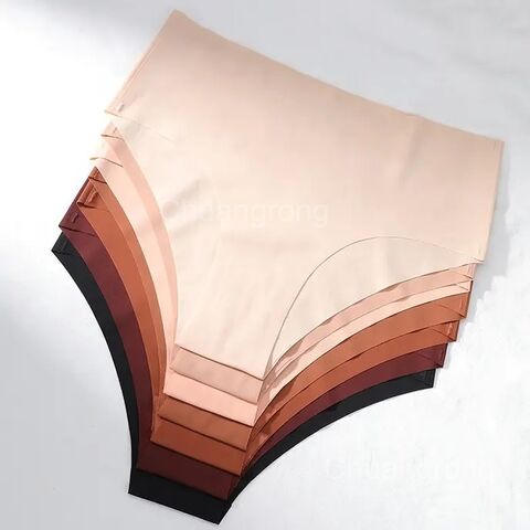 Hight Quality Laser Cutting One Piece Female Seamless Underwear Ice Silk  Briefs Women Traceless Panties