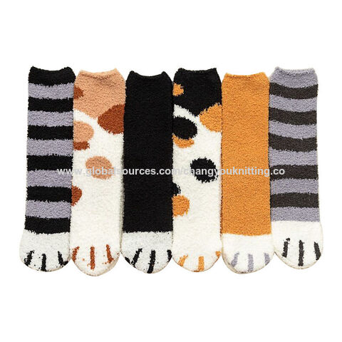 Calcetines de lana de Merino mujeres patron de gato