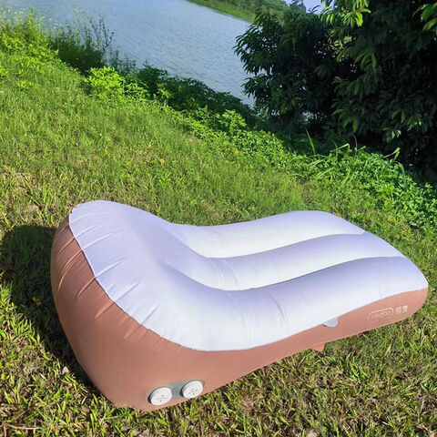 Sofá inflable perezoso portátil para exteriores, cama inflable