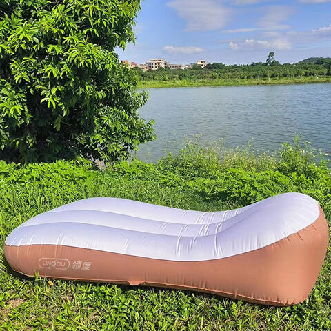 Inflatable Sun Lounger Outdoor Furniture Camping Lazy Bag Air Sofa Beach  Bed