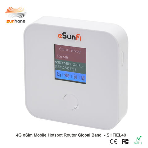 Buy Wholesale China Esunfi Esim Mobile Hotspot Sunhans 4g Lte Wifi Router  No Sim Card Needed/support Global Esim Data Plan,workable In 200+ Countries  & 4g Router at USD 65